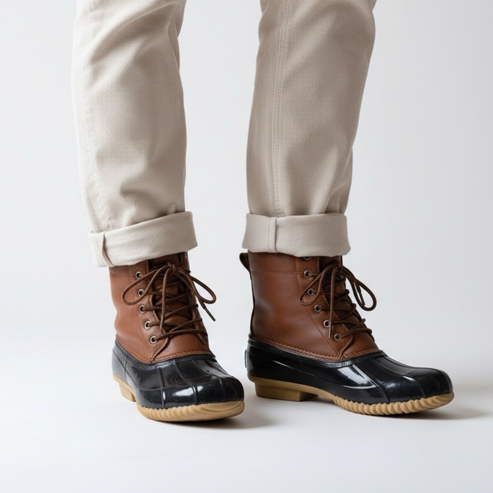 Women’s Brown and Black Duck Boots